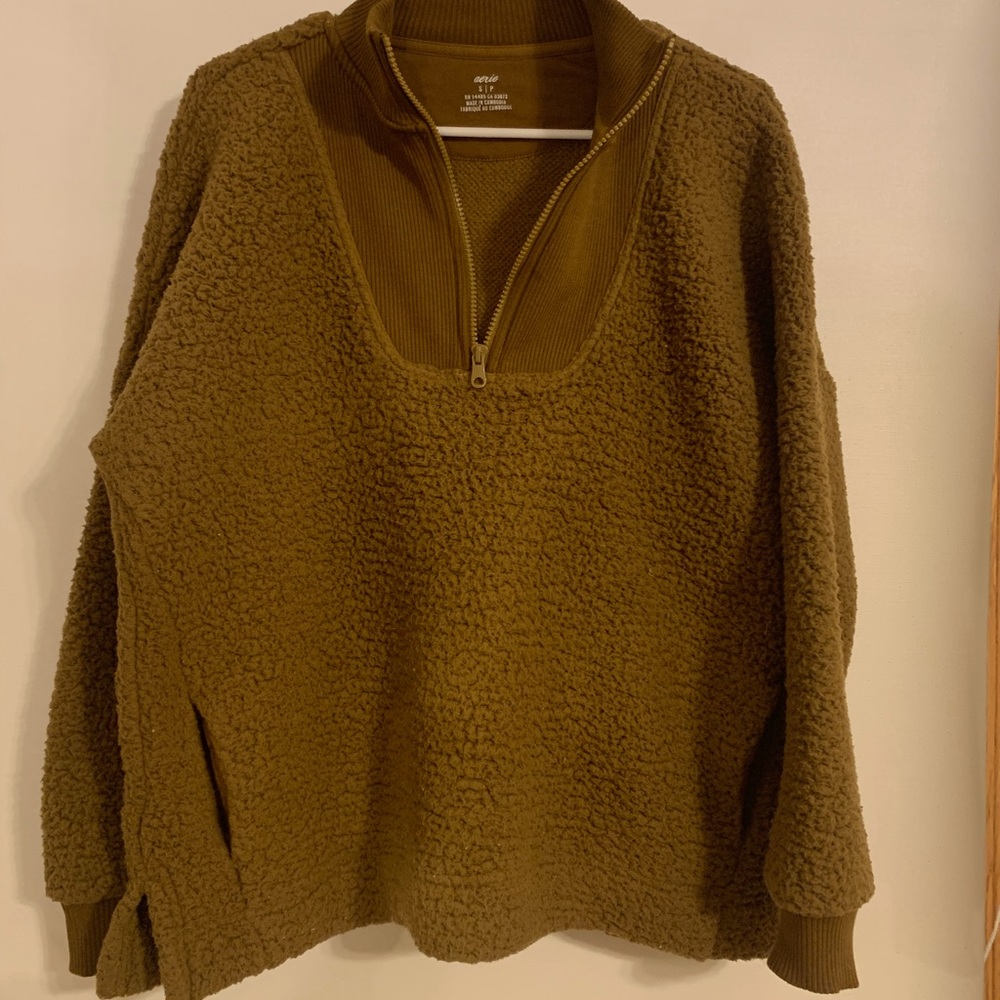 Aerie quarter zip Sherpa